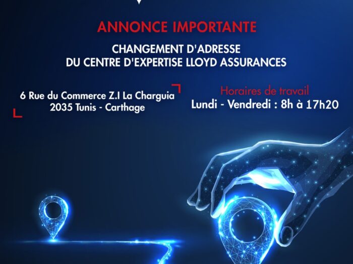 Notre centre d’expertise Lloyd Assurances change d’adresse !